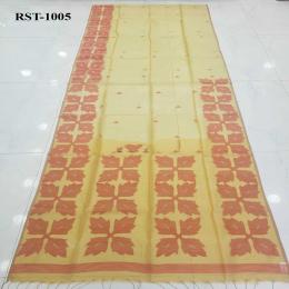 পিউর মসলিন তন্তুজ শাড়ি ব্লাউজ পিস সহ