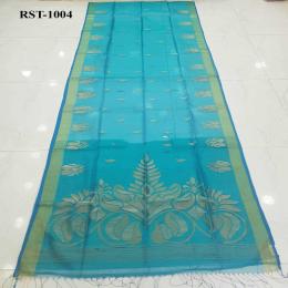 পিউর মসলিন তন্তুজ শাড়ি ব্লাউজ পিস সহ