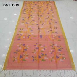 পিউর মসলিন তন্তুজ শাড়ি ব্লাউজ পিসসহ