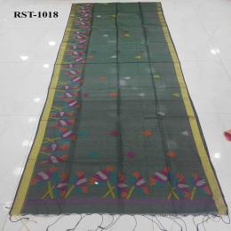 পিউর মসলিন তন্তুজ শাড়ি ব্লাউজ পিসসহ